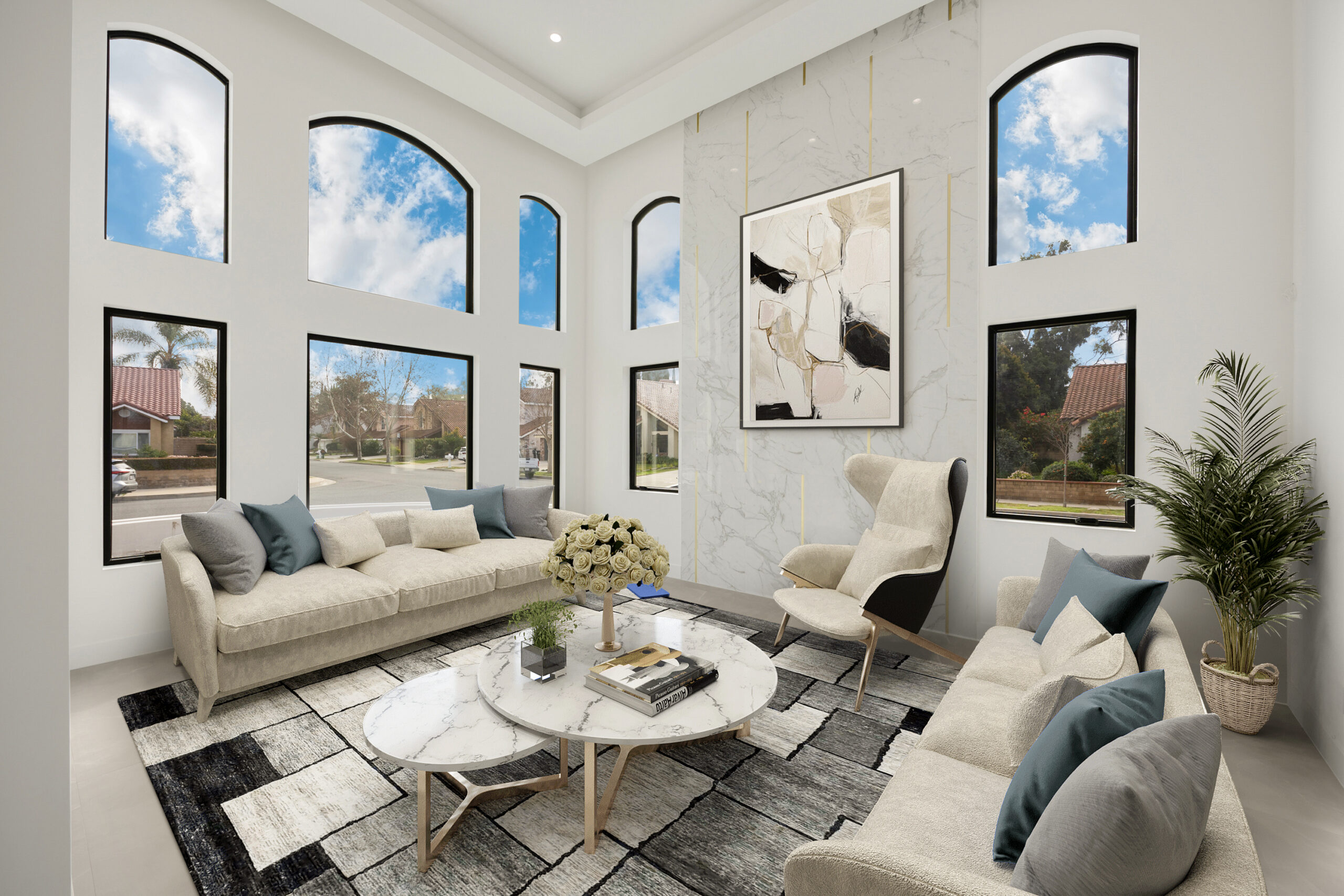Living room after virtual staging