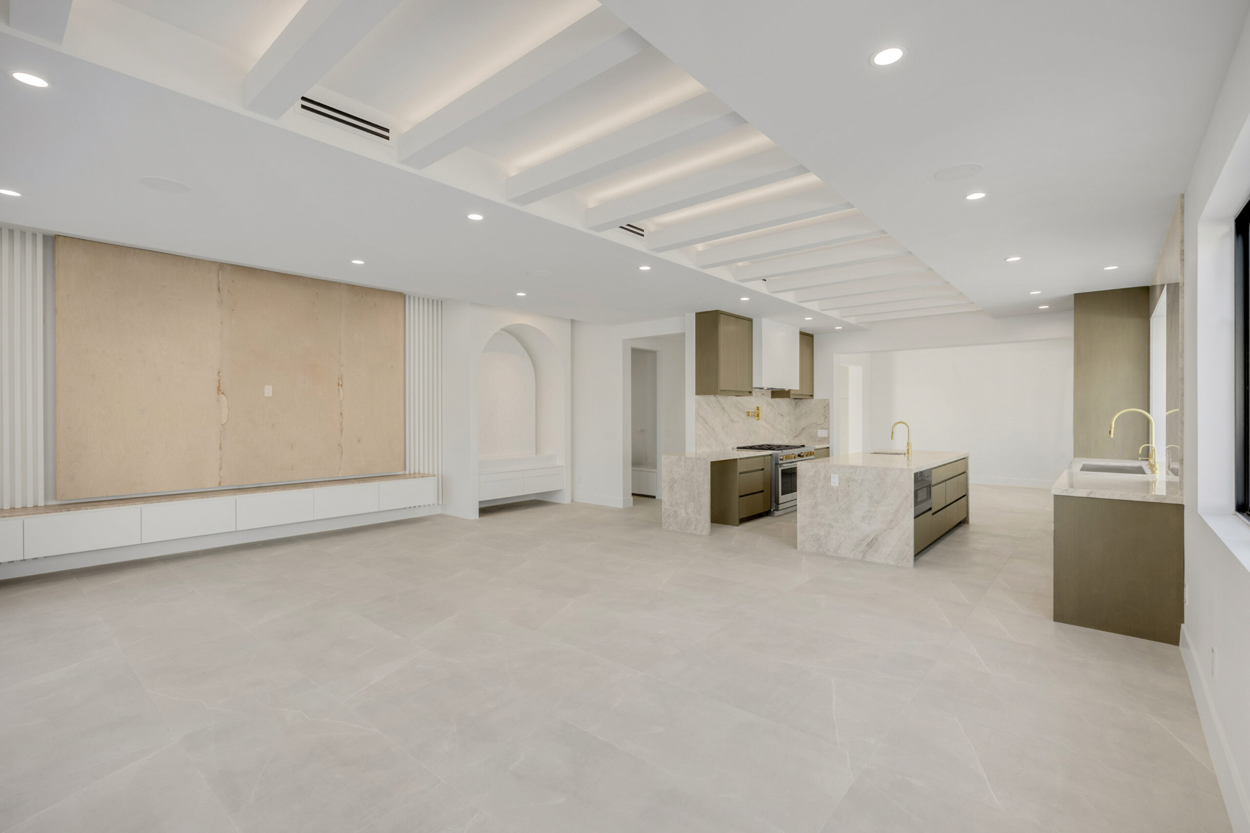 Family room before virtual staging